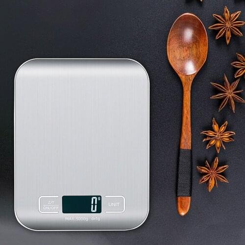 Mini Kitchen Electronic Scale USB Charging Stainless Steel Body LCD Display High Precision Portable Kitchen Tools JA55