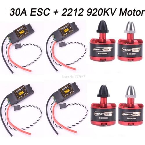 30A ESC OPTO 2-6S Brushless ESC Electronic Speed Controller + 2212 920kv Motor 2-4s For F450 S500 ZD550 RC Helicopter Quadcopter