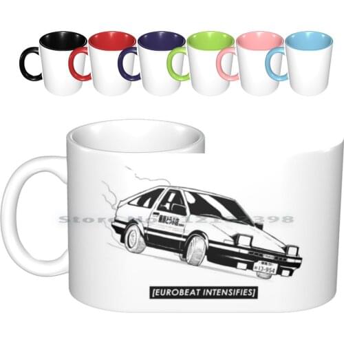 Eurobeat Intensifies Ae86 Kansei Dorifto Initial D Car Ceramic Mugs Coffee Cups Milk Tea Mug Eurobeat Eurobeat Intensifies Ae86