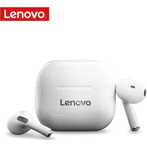 Lenovo LP40 TWS Earbuds Newest BT5.0 True Wireless Headphone Touch Control Sweatproof Sport Headset with Mic 300mAh Charging Box