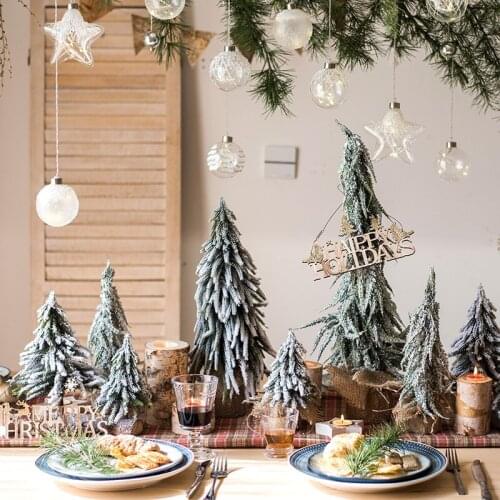 Small Cedar Christmas Tree Desktop Decoration Showcase Tool Cafe Holiday Atmosphere Decoration