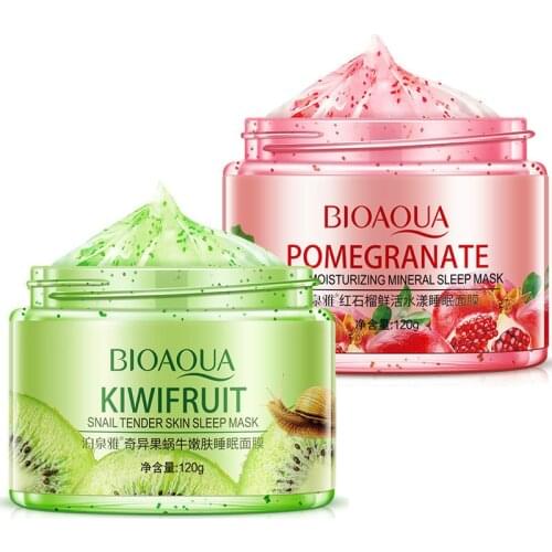 Red Pomegranate Fresh Aqua Sleep Facemask Hydration Mask Facemask Moisturizing Nourishing Facemask Disposable