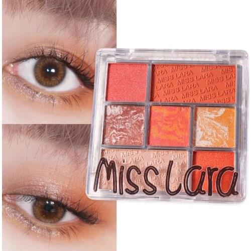 Fashionable Cosmetic Eyeshadows Palette 3 In 1 Long Wear 7 Colors Pearlescent Matte Cosmetic Eyeshadows Palette for Girl