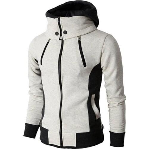 Man Tracksuit Casual Hoodies Zipper Sweatshirts Hoodies Harajuku Male Clothing Outerwear Leisure Hooded Zipper Male Top Fashion