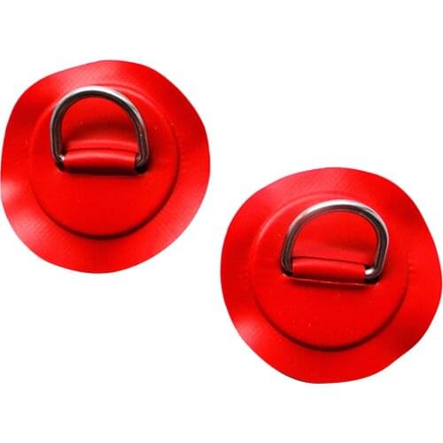 2Pcs 8cm(3.15-inch) Stainless Steel D-ring Pad/Patch for PVC Inflatable Boat, Raft, Dinghy, Kayak, Canoe