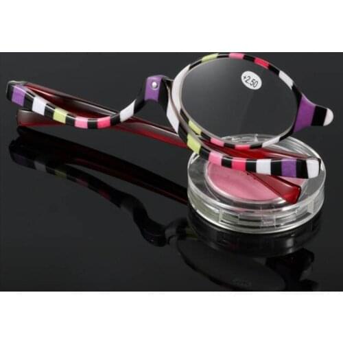 Makeup Reading Glasses For Women Rotatable Single Lens Eyeglasses Female Round Presbyopia Magnifying Glass +1.0 2.0 2.5 3.0 4.0