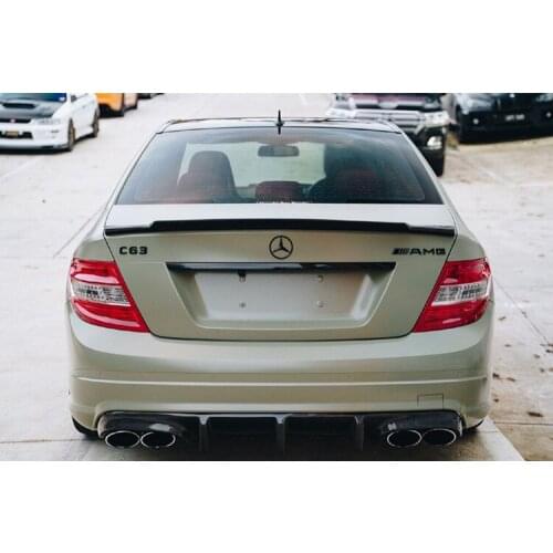 Suitable For 12-14 Mercedes Benz C-class C63 Refitted with Carbon Fiber Amg Lip Blade and Rear Shovel Spoiler Tail