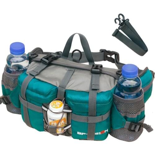 Outdoor Sports Waist Bags Hiking Cycling Climbing Backpack Bicycle Pack Running Water Bottle 800D Waterproof Nylon Mountain Pack
