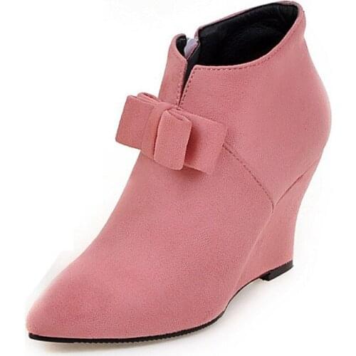 PUMPSHEELS Women's Wedge Ankle Boots
