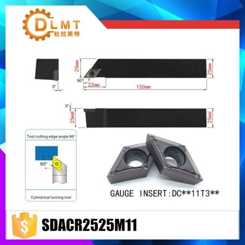 SDACR2525M11 90 Degrees External Turning Tool Holder For DCMT11T304 DCMT11T308 Used on CNC Lathe Machine