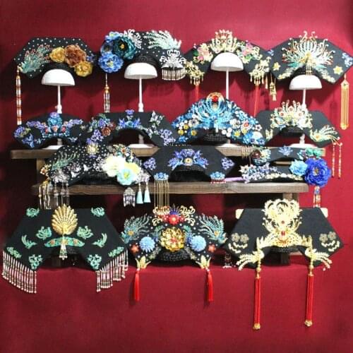 Ancient Chinese Qing Dynasty Empress Princess Hair Tiara QiTou Lachi Hair Piece for TV Play Legend of ZhenHuan Yanxi Palace Ruyi
