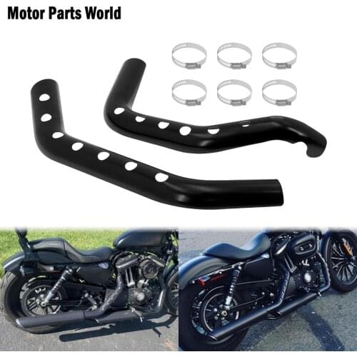 Motorcycle Exhaust Pipe Heat Shield Muffler Guard Protective Cover Black For Harley Sportster XL883 1200 Forty-Eight 2004-2021