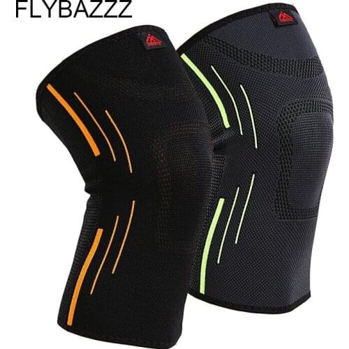 FLYBAZZZ 1 Psc High Elastic Kneepad Breathable Basketball Running Hiking Cycling Fitness Knee Support Outdoors Sports Protection