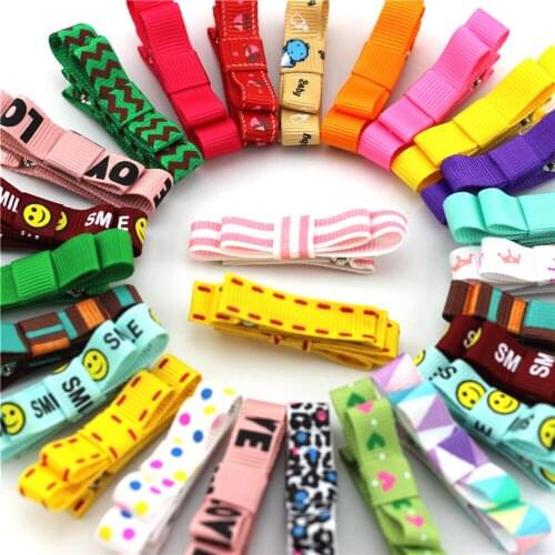 2" Little Bow Hairpins baby barrettes Infant Multi Ribbon Lined Hair Clips Alligator Clip newborn small hair clip Girls Hairbows