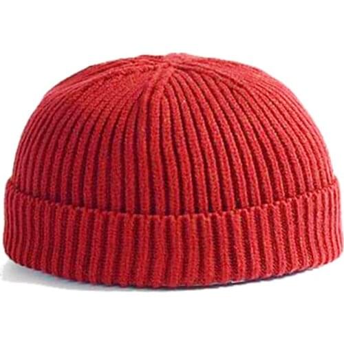 Women Fashion Soft Solid Color Wool Knitted Beanie Skull Cap Winter Warm Elastic Hats Man Unisex