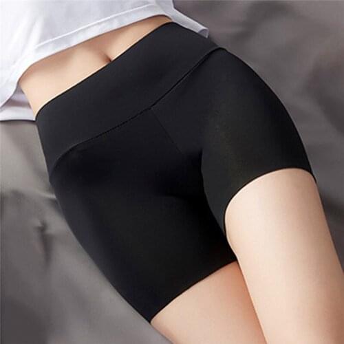 Women Safety Shorts Pants Seamless Summer New Solid Breathable Pants Anti Glare Comfortable High Waist Slimming Safety Pants
