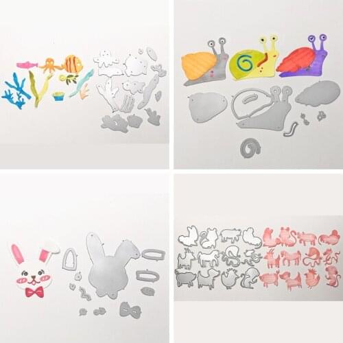 Animal Fish Rabbit Tortoise Metal Cutting Dies DIY Card Making Scrapbook Craft Photo Album Embossing Template Stencils New 2019