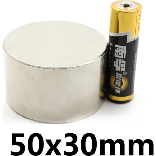 1/2PCS 50x30mm Big Powerful Magnets NdFeB Permanent Round Magnet 50x30 mm Thick Neodymium Magnetic Super Strong N35 50*30 mm