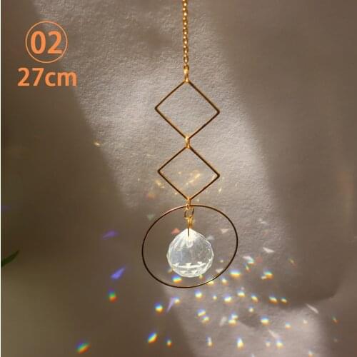 1PC New Crystal Moon Pendant Handmade Sun Catcher Light Catcher DIY Garden Window Wedding Curtain Chandelier Home Decoration