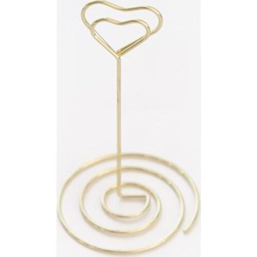 1PCS Heart Shape Wire Table Place Holder Card Name Note Photo Clip Wedding