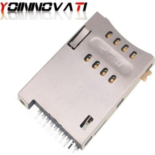 10PCS MUP-C720 8+2 SIM card holder No column Self-elastic type With switch 10P large card slot