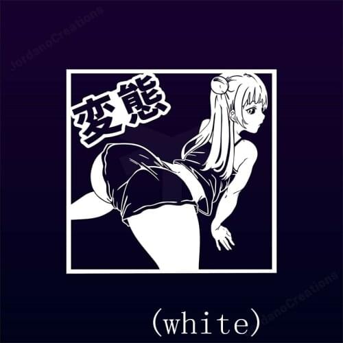 15*15.5cm Lovely Funny Car Sticker Lewd Anime Ecchi Vinyl Decal Car Window Manga Anime Decal Car Styling Car Sticker