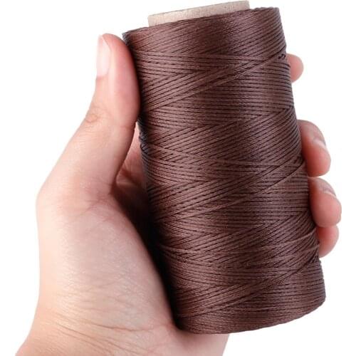 260m 150D 0.8mm Leather Waxed Thread Cord for Sewing Hand Stitching Waxed Thread String Cord for Leather DIY Crafts