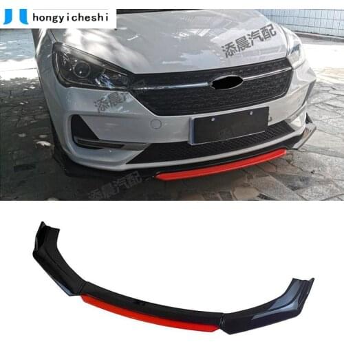 Applicable To For Chery Arize 5 Accessories 4Pcs Car Front Bumper Split Lip Body Kit Spoiler Diffuser Deflector 2019-21