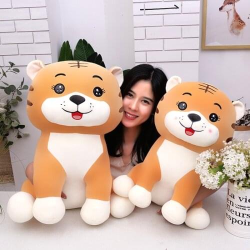 50/60/70CM Kawaii Creative Little Tiger Lovely Soft Stuffed Cotton Plush Toy Pillow for Children Baby Girls Birthday Gifts