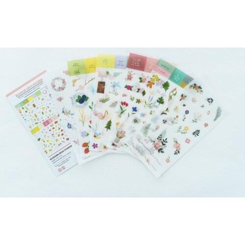 6pcs Blossom deco Sticker Organizer Calendar Diary Book Planner for DIY Scrapbooking Decoration Diary Sticker papeleria