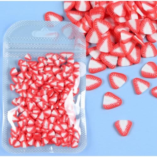 AB Epoxy Resin Mold Filling Fruit Polymer Clay Slice Strawberry Cherry Soft Clay Filler Silicone Mold Decor DIY Nail Art Flakes