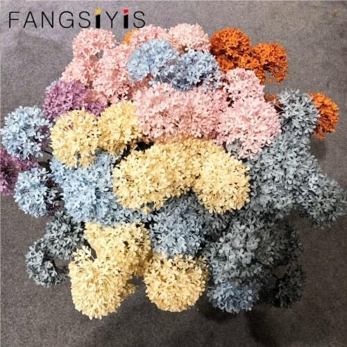 Wedding Flower Arrangement Accessories Plastic Pompom Dandelion Home Furnishing Hydrangea Bouquet Artificial Flower DIY Flower