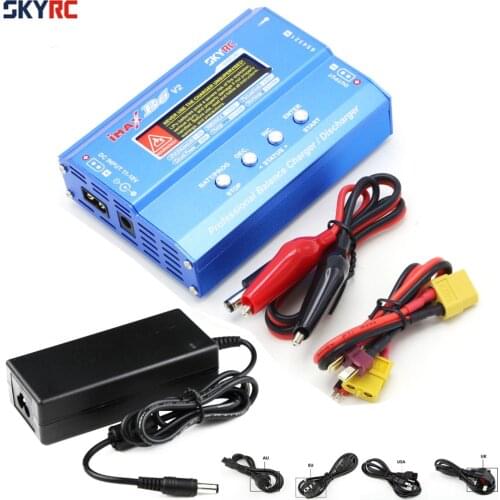 SKYRC IMax B6 V2 Digital LCD Lipo NiMh 3S battery Balance Charger With AC POWER 12v 5A Adapter for Rc Car Drone Helicopter