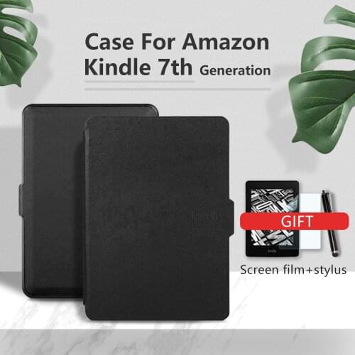 Case for Kindle 7th Generation 2014 6'' E-Reader Slim Protective Cover +Film+Stylus