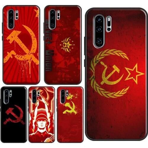 Russia Soviet Union Flag Case For Huawei P30 Lite P40 P20 Pro Mate 20 Lite Honor 20 9 8 X 10i P Smart Z Nova 5T