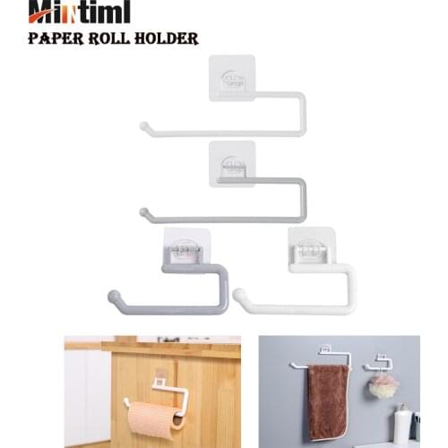 Kitchen Paper Roll Holder Towel Hanger Rack Toilet Paper Holders Bathroom Organizer Shelf Bar Cabinet Rag Hanging Holder