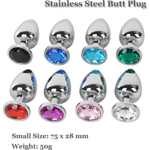 Erotic Metal Butt Plug Small Anal Plug Dildo Sexy Stainless Steel Anal Beads Toys Adult Sex Toys for Men and Woman Sex Products