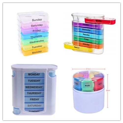 1PCS Drawer Type Elders Organizer One Week Travel Medicine Dispenser Weekly 28 Grids Portable Pill Box Sort Storage High Quality