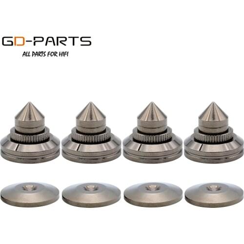 28x25mm Brass Speaker AMP Isolation Spikes Vibration Cone Hifi Turntable AMP CD DAC Recorder Stand Feet Pads Floor Base Set of 4
