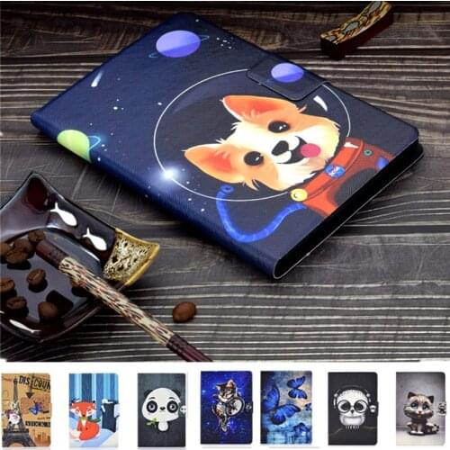 Funny Animal Case For Lenovo Tab M10 Case 10.1" PU Leather Slim Stand Cover Funda For Lenovo Tab M10 tb-x505x tb x505f tb-x606f