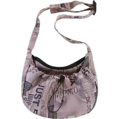 2021 New street fashion printing Drawstring shoulder bag casual sports messenger bag large capacity fold student bags