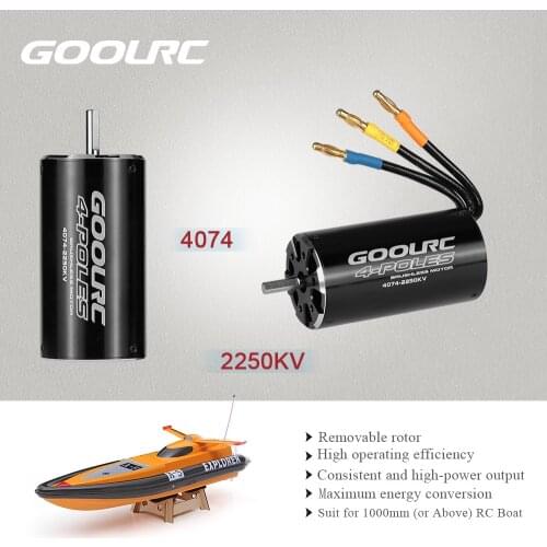 Original GoolRC High Performance 4074 2250KV 4 Poles Brushless Sensorless Motor for 1000mm (or Above) RC Boat