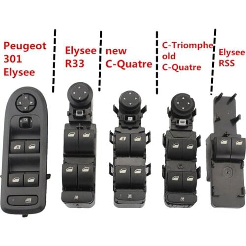 Window control switch for 09-13 Elysee C-Quatre C-Triomphe Peugeot 301 Power window switch