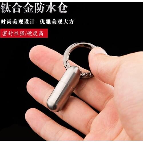 EDC Pure Titanium Portable Sealed Waterproof Container Capsule Bottle Can Medicine Box Storage Tank Multifunction EDC Tools