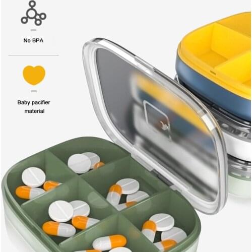 Portable Pill Box Multifunction Travel 1Pcs Pill Case Organizer Medicine Tablet Dispenser Organizer Pill Box Splitters Organizer