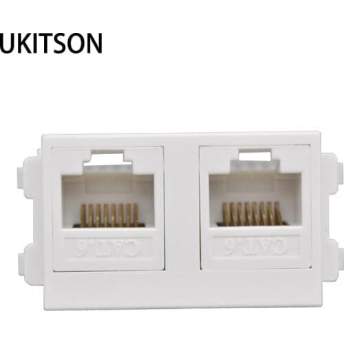 2 Ports CAT6 RJ45 Slot Network Adapter CAT.6 T568A/8 LAN Ethernet For Computer Laptop