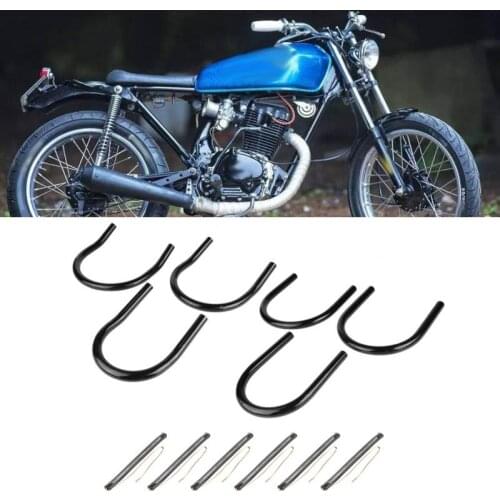 Seat Hoop Motorcycle Rear Seat Frame Loop Hoop Bracket with LED Light DIY Accessory Black Unique Fashionable Motorcycle Metal