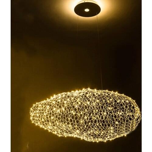Modern Metal Led Firefly Pendant Lights Clouds Pendant Lamp Restaurant Dining Room Art Decoration Hotel Pendant Lighting PA0146