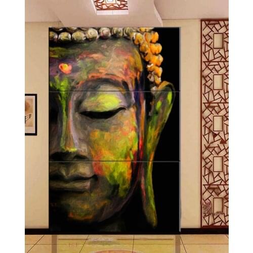 Modern 3 Panles Buddha Wall Pictures for living room Canvas Print wall decor canvas art oil painting decorative canvas pictures
