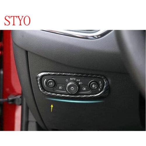 STYO Car ABS Chrome Interior Headlight switch button frame trim For Chevrolet Equinox 2017 2018